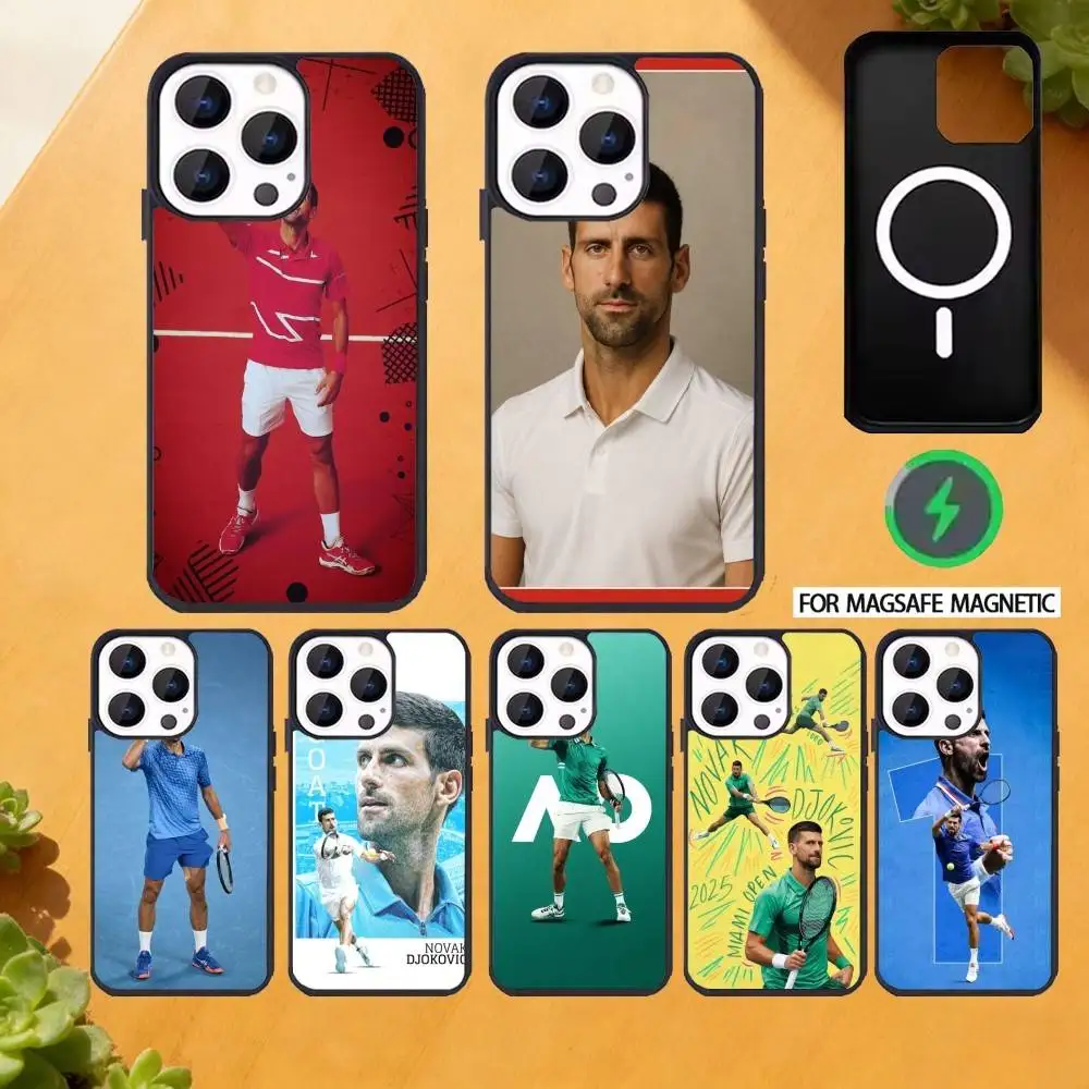 

Tennis Legend N-Novak D-Djokovic Phone Case For iPhone 17 16 15 14 13 12 Pro Max Plus for Magsafe Mirror Wireless Magnetic Cover