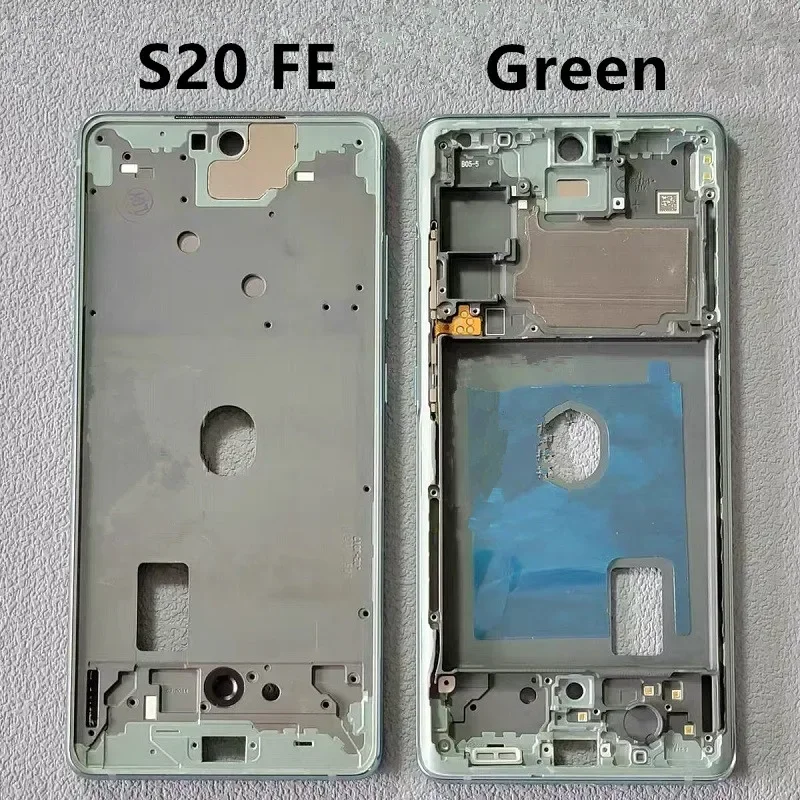 S20fe Middle Frame For Samsung Galaxy S20 FE G780 G781 Housing Board LCD Faceplate Bezel Replace Repair Parts + Side Buttons