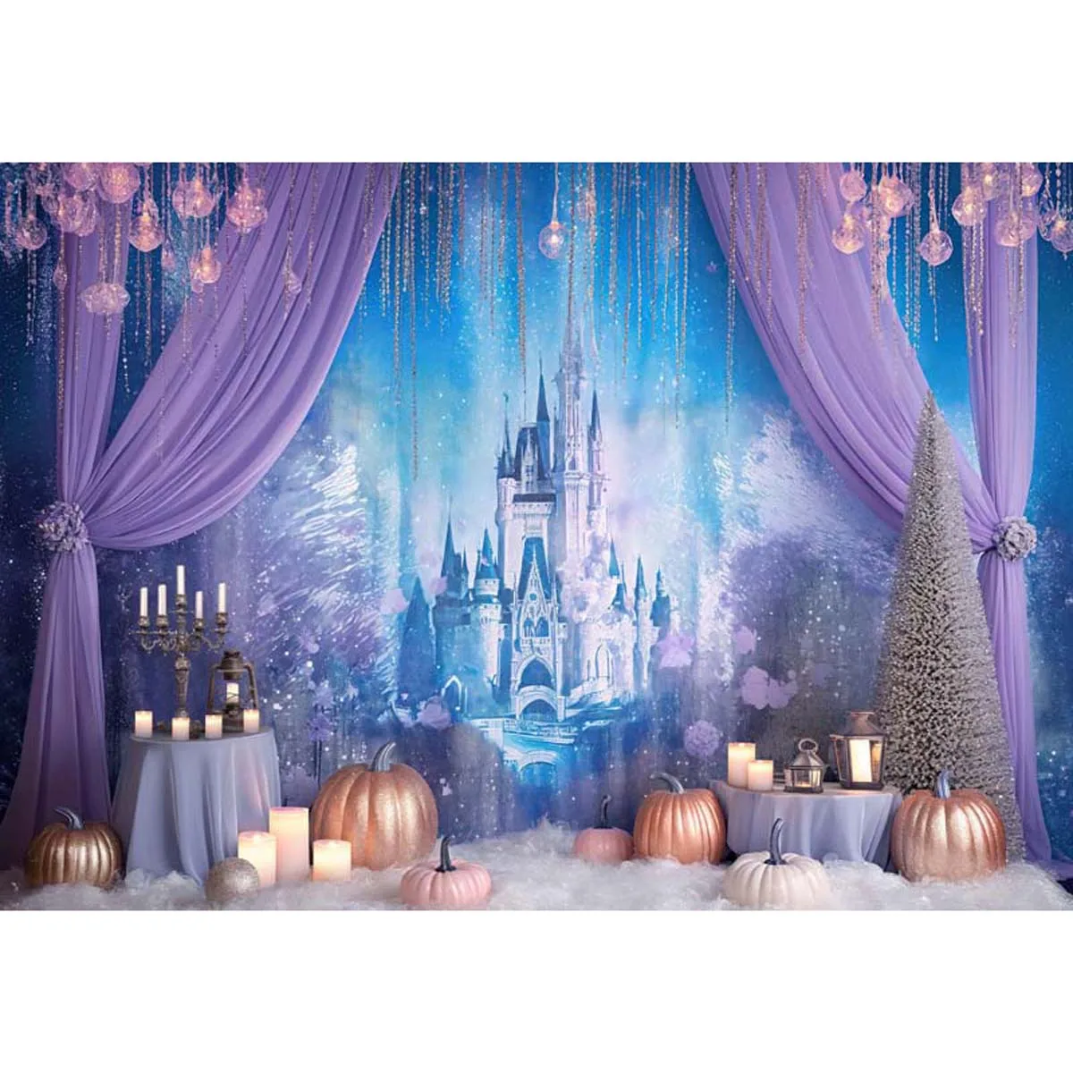 

Allenjoy Ice Castle Winter Backdrop