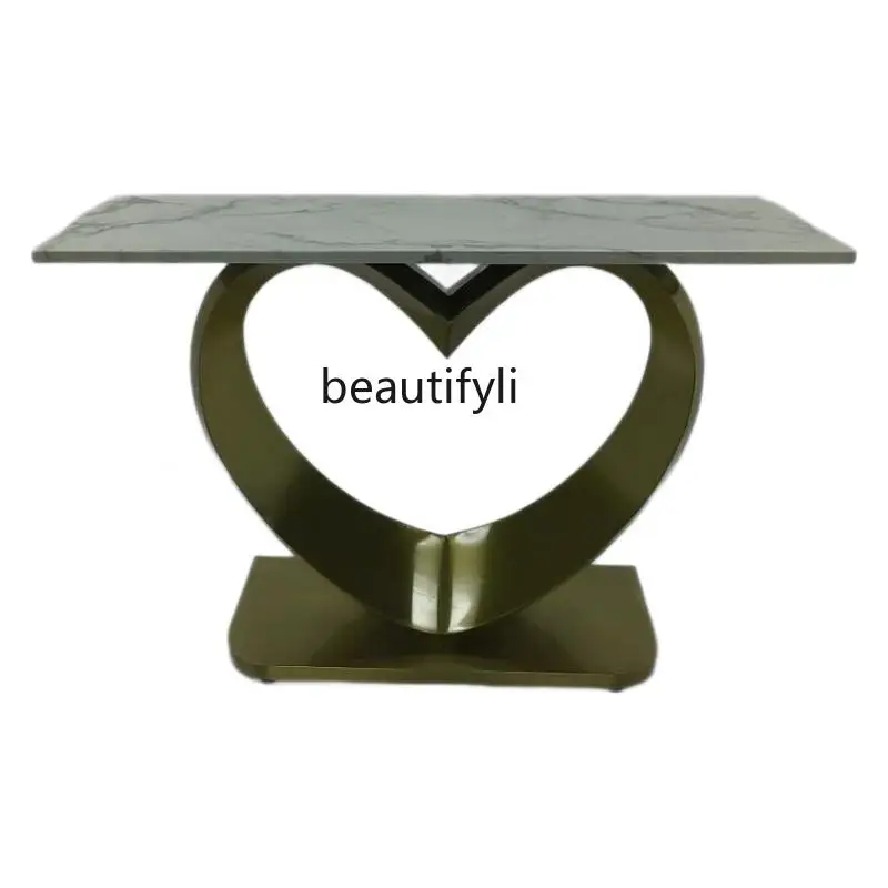 

Light luxury entrance bracket marble table legs base rock slab against the wall table feet, entrance stainless steel feet