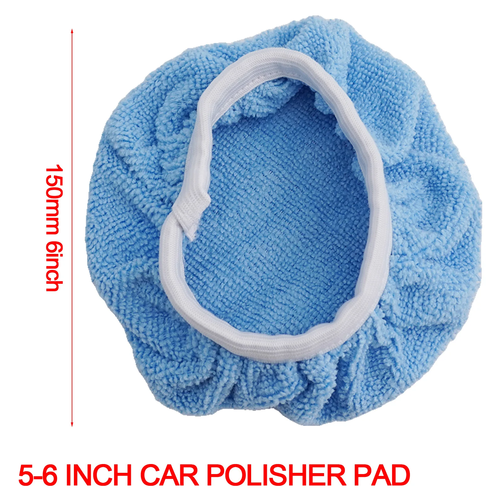 8X 150mm Car Polisher Bonnets with Secure Tie On Band Compatible with Buffers Waxing For Pads Microfiber and Synthetic Fleece
