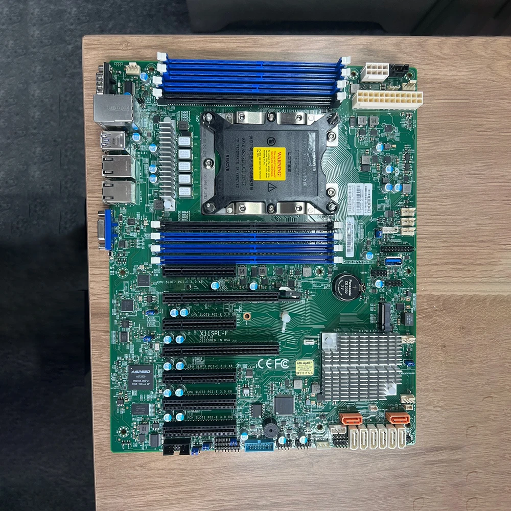 

Промышленная материнская плата C621 LGA3647 с портом Gigabit Ethernet, M.2, одноканальная X11SPL-F