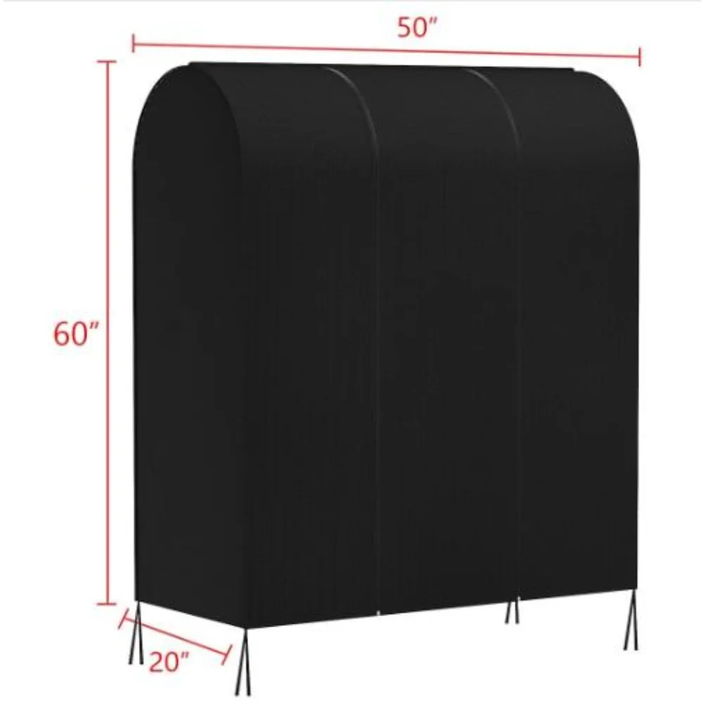 Storage Hanger Storage Cover Garment Rack Cover Air Circulation Feature 210D Oxford Material Breathable Design