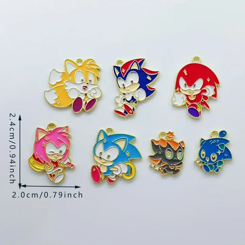 10pcs Cartoon European and American Rabbit Jewelry Accessories DIY Drip Oil Alloy Pendant Jewelry Keychain view 6