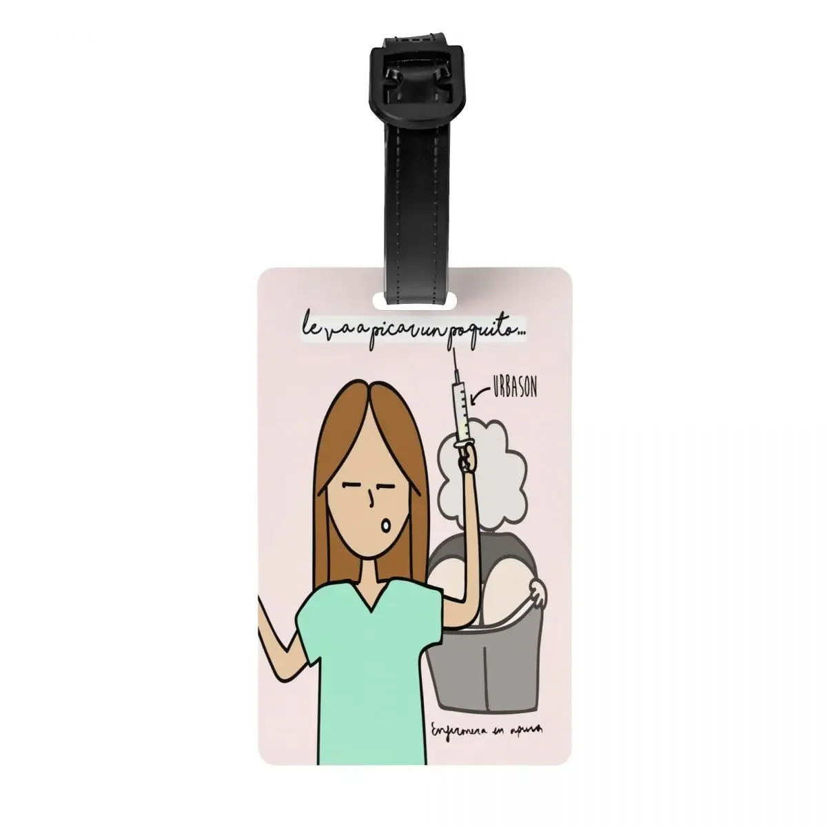 Custom Enfermera En Apuros Doctor Nurse Medical Luggage Tags  Baggage  Privacy Cover ID Label