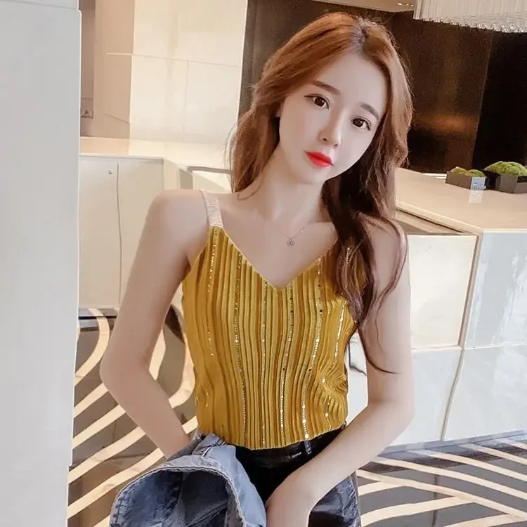 Women Corset Tops Summer Sexy V-neck Top Camisole for Women Tank Camis Crop Top For Women