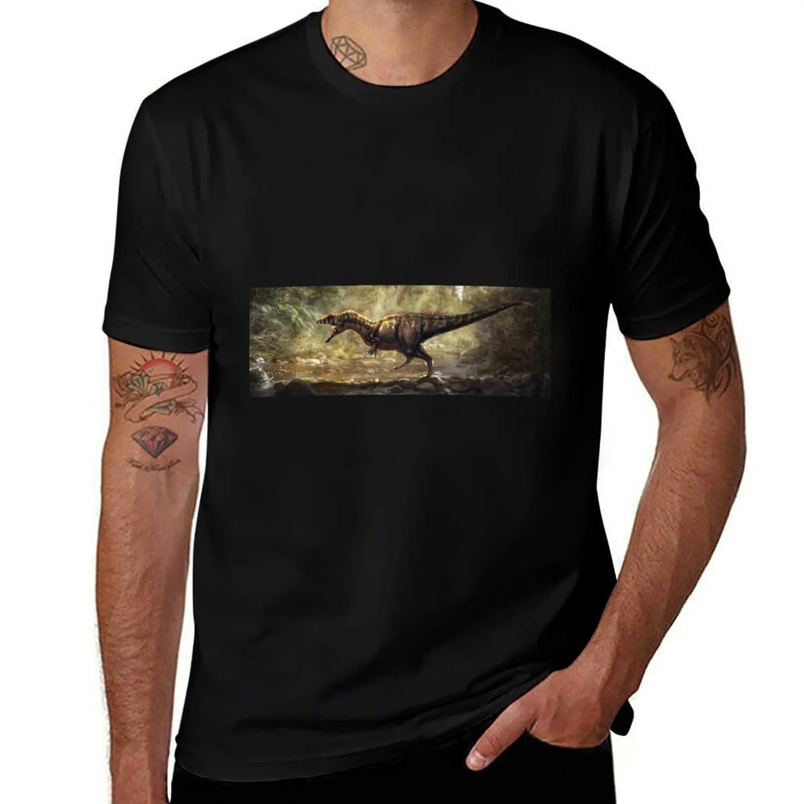 Allosaurus Fragilis Restored T-Shirt Simple Print Design T-Shirt