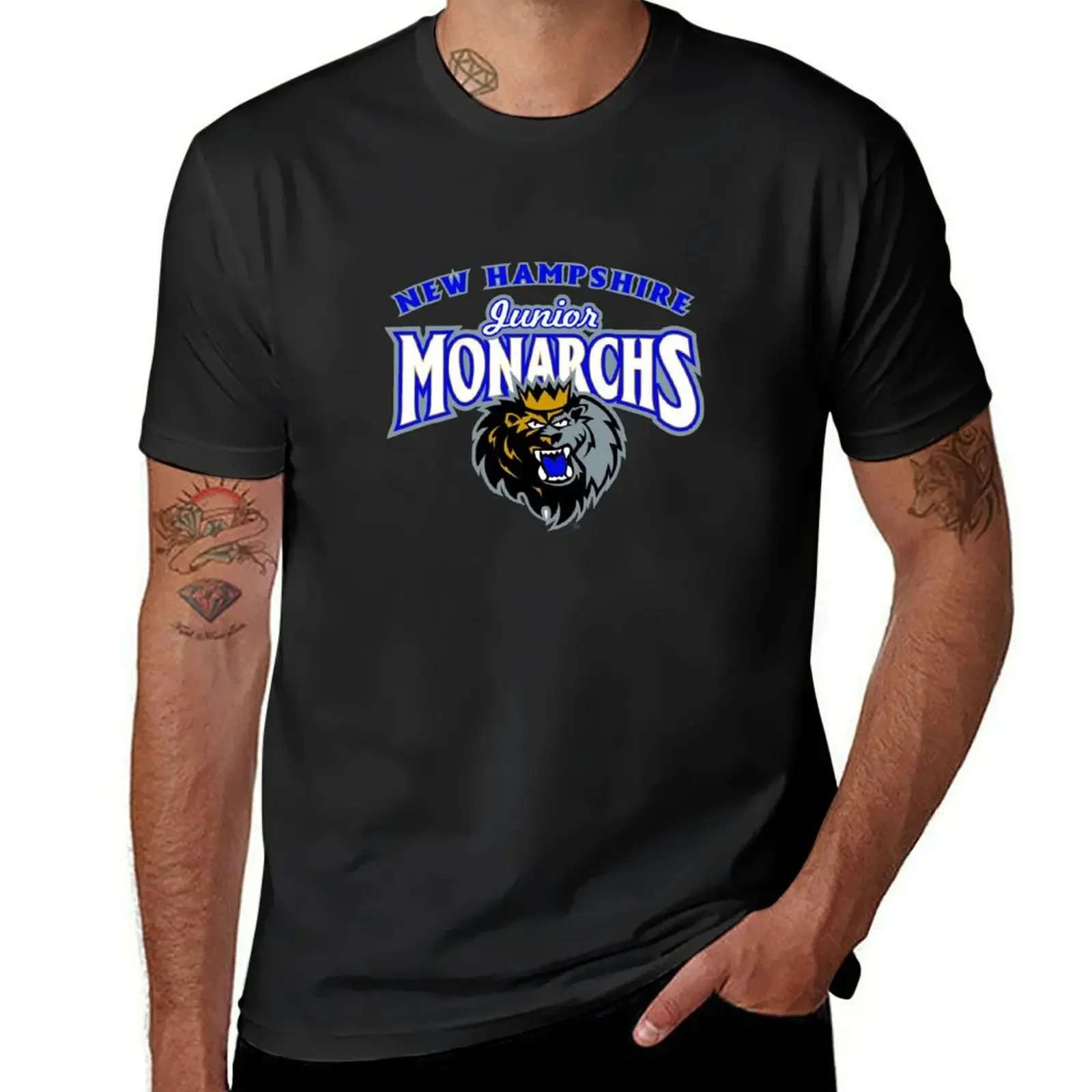 

New Hampshire Junior Monarch | Junior Hockey T-Shirt anime stuff summer clothes oversizeds quick drying mens designer clothes