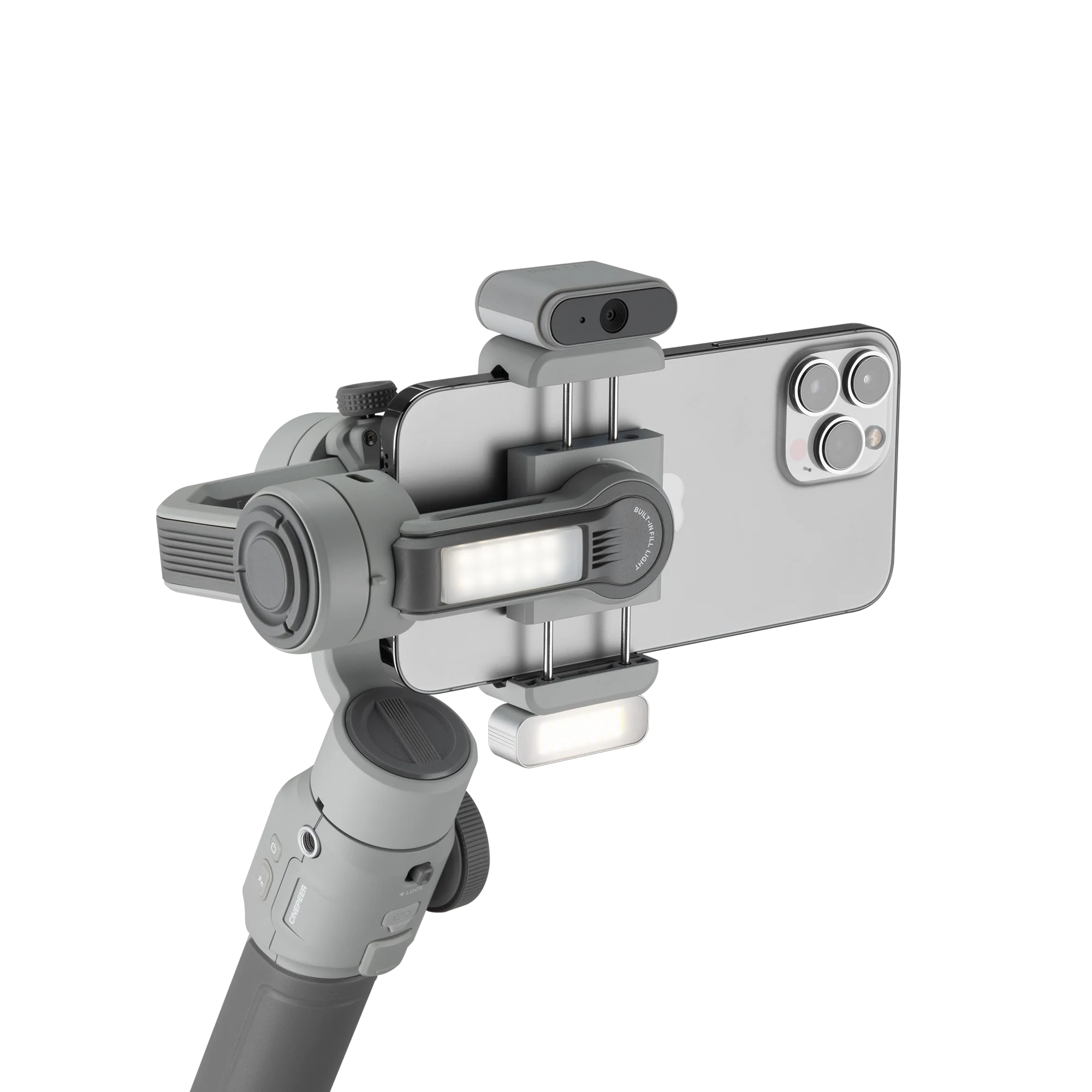 ZHIYUN CINEPEER SMOOTH 5E 3-Axis Phone Gimbal Selfie Stick with LED Fill light AI Tracking Module for iPhone 16 Pro/Xiaomi