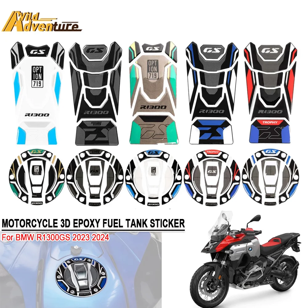 

R1300GS Motorcycle Tankpad Sticker 3D Tank Pad Stickers Oil Gas Protector Cover Decoration For BMW R1300GS R 1300 GS 2023 2024