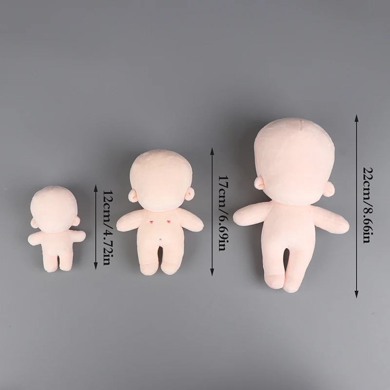 20/15/10cm Handmade DIY Plush Baby Dolls Kit Molds Blank Stuffed Plush Toys Mini Handmade Doll For Gift