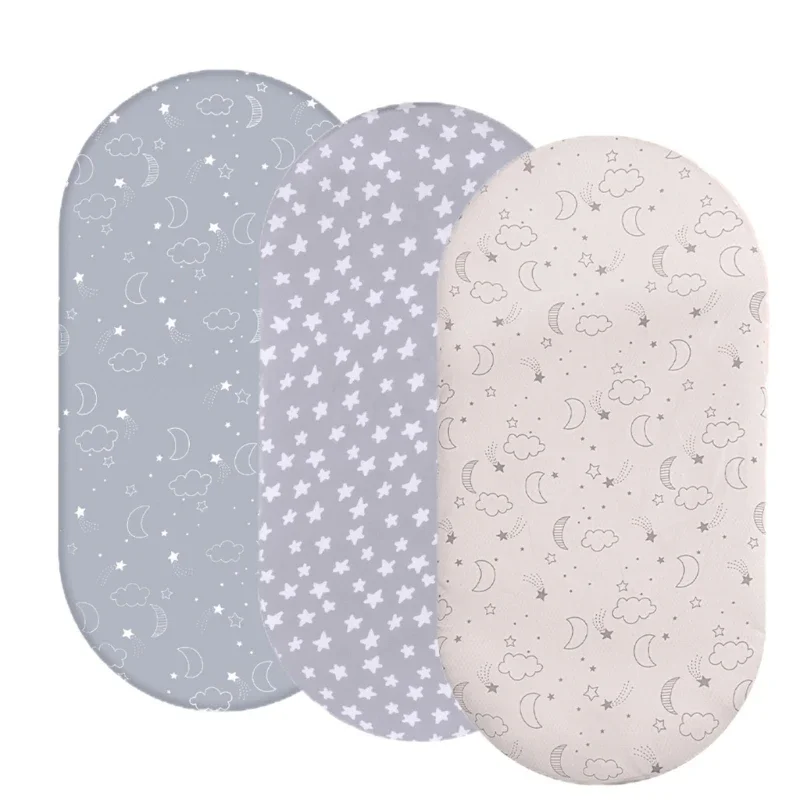 통기성 아기 요람 시트 탈부착 가능한 맞춤형 요람 시트 교체 매트 커버 신생아 유아용 요람