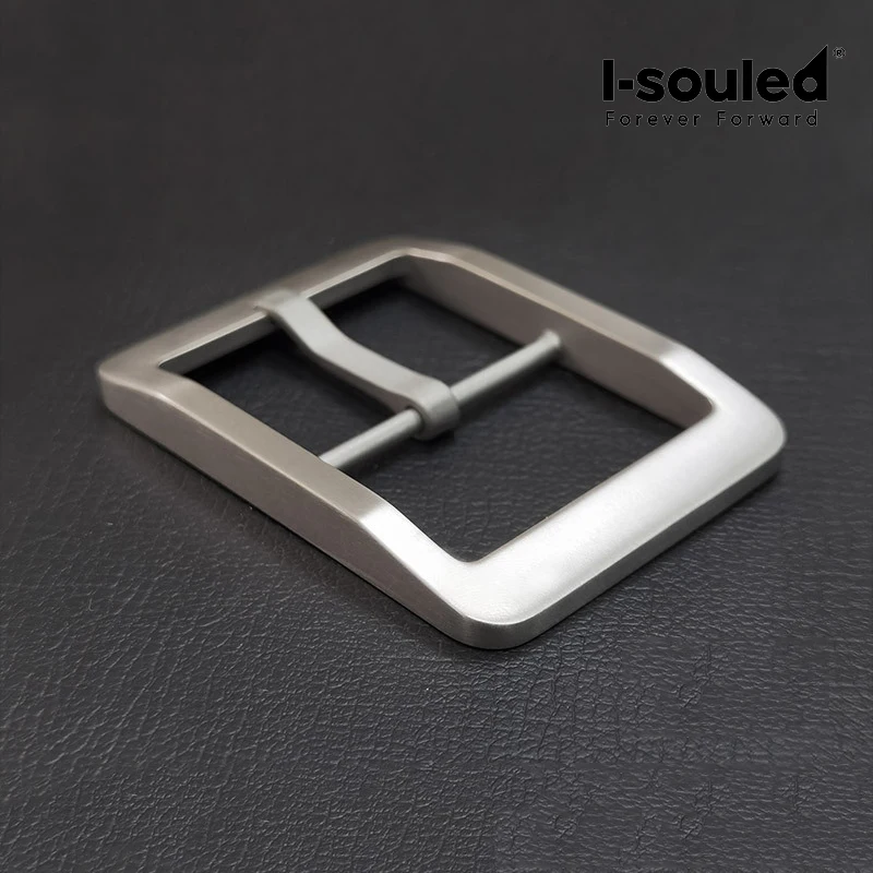 Men\'s Pure Titanium Belt Buckle with 125cm Strap - 38mm Hypoallergenic Pin Buckle, Nickel-Free Metal Allergy Solution, Durable