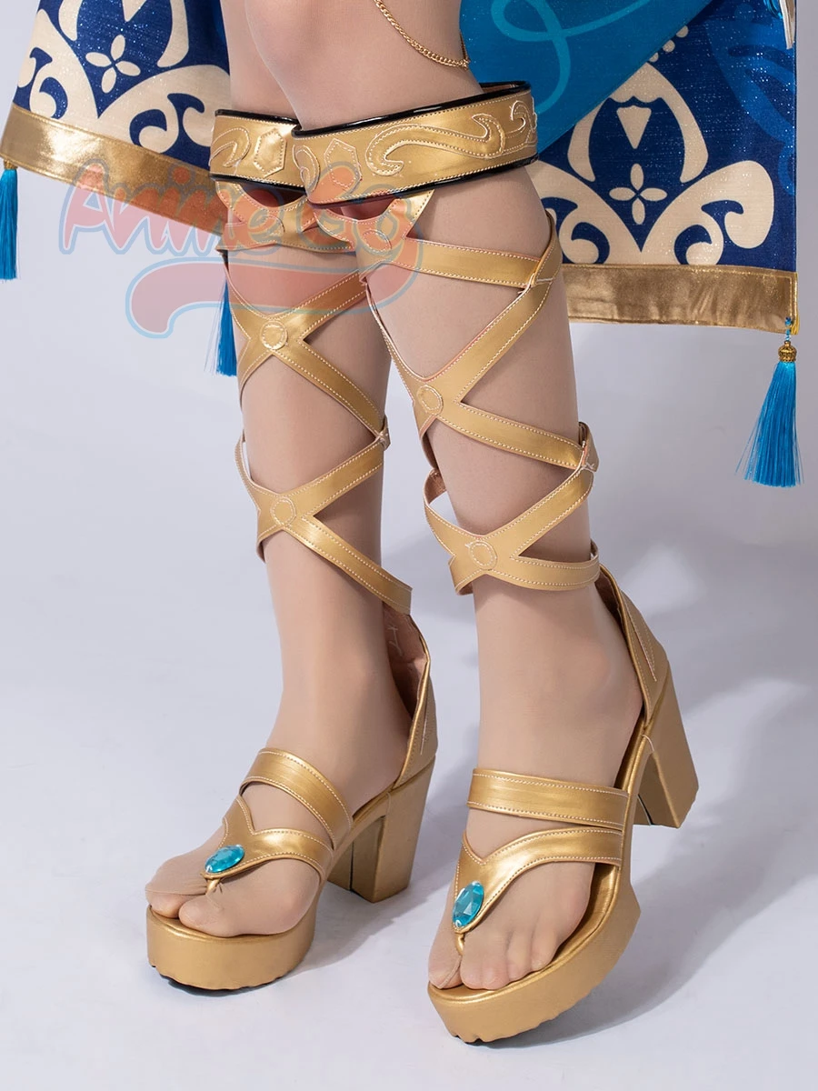 Jogo Genshin Impact Nilou Cosplay Sapatos Mulheres Meninas Sandálias para Halloween
