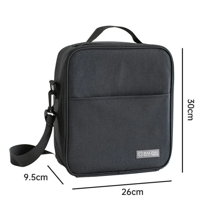 Square Thermal Lunch Bags Insulated Food Meal Container Office Cooler Lunchbox With Shoulder Strap Portable Travel Picnic Bag