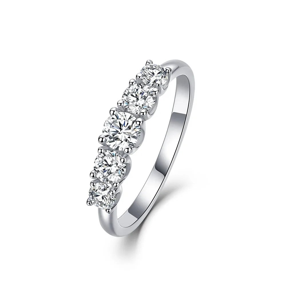 Apexelle Brand Classic Jewelry  925 Sterling Silver Rings Moissanite Ring For Women GRA Certificated Premium Jewelry