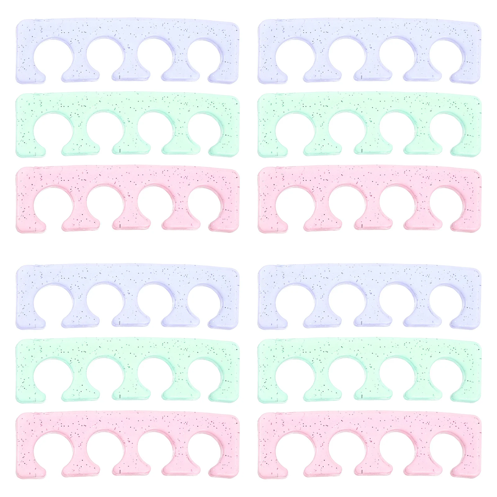 

12Pcs Silicone Toe Separators Nail Art Toe Finger Spacers Manicure Pedicure Nail Painting Separator Toenail Divider Foot Care