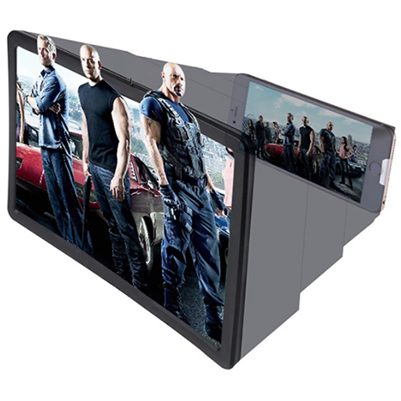 Universal Black Portable 3D Video Enlarge Smartphone Screen Magnifier Amplifier 8.2inch