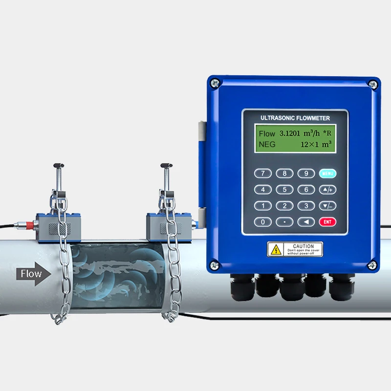 2026 Clamp on Pvc Dn50 Horizontal Liquid Caustic Soda Flow Meter Ultrasonic Flow Meter with Digital Display