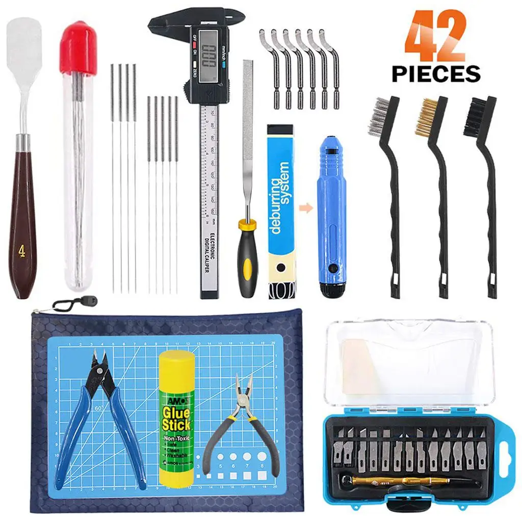 Durable 3D Printer Deburring Accessories Kit Carving Knife Cutting Pliers Digital Caliper for Foam Board Leather Plastic