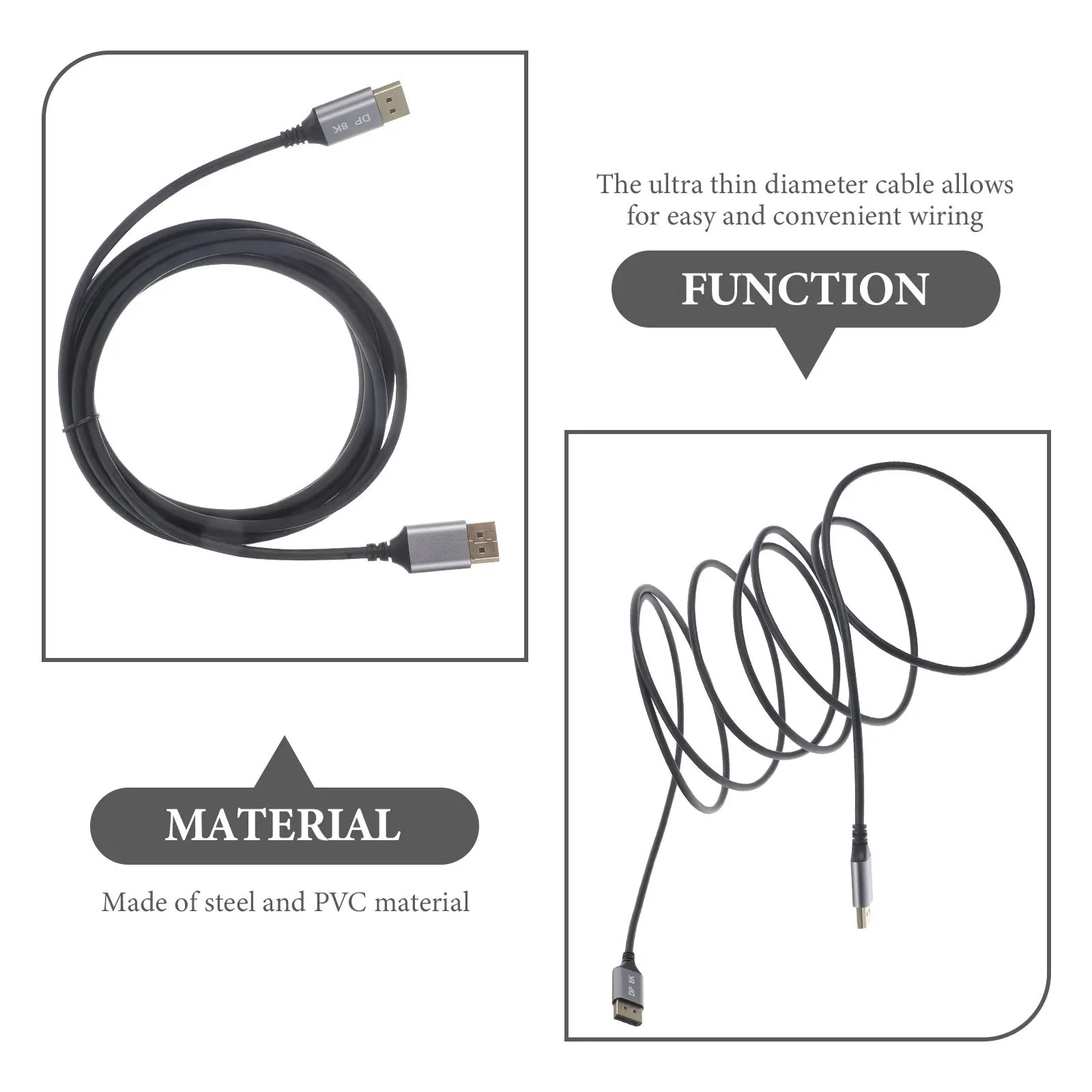 

3m 8K Display Port Cable Male to Male Monitor Extension for Pc High Definition Transmission Display Port Cable