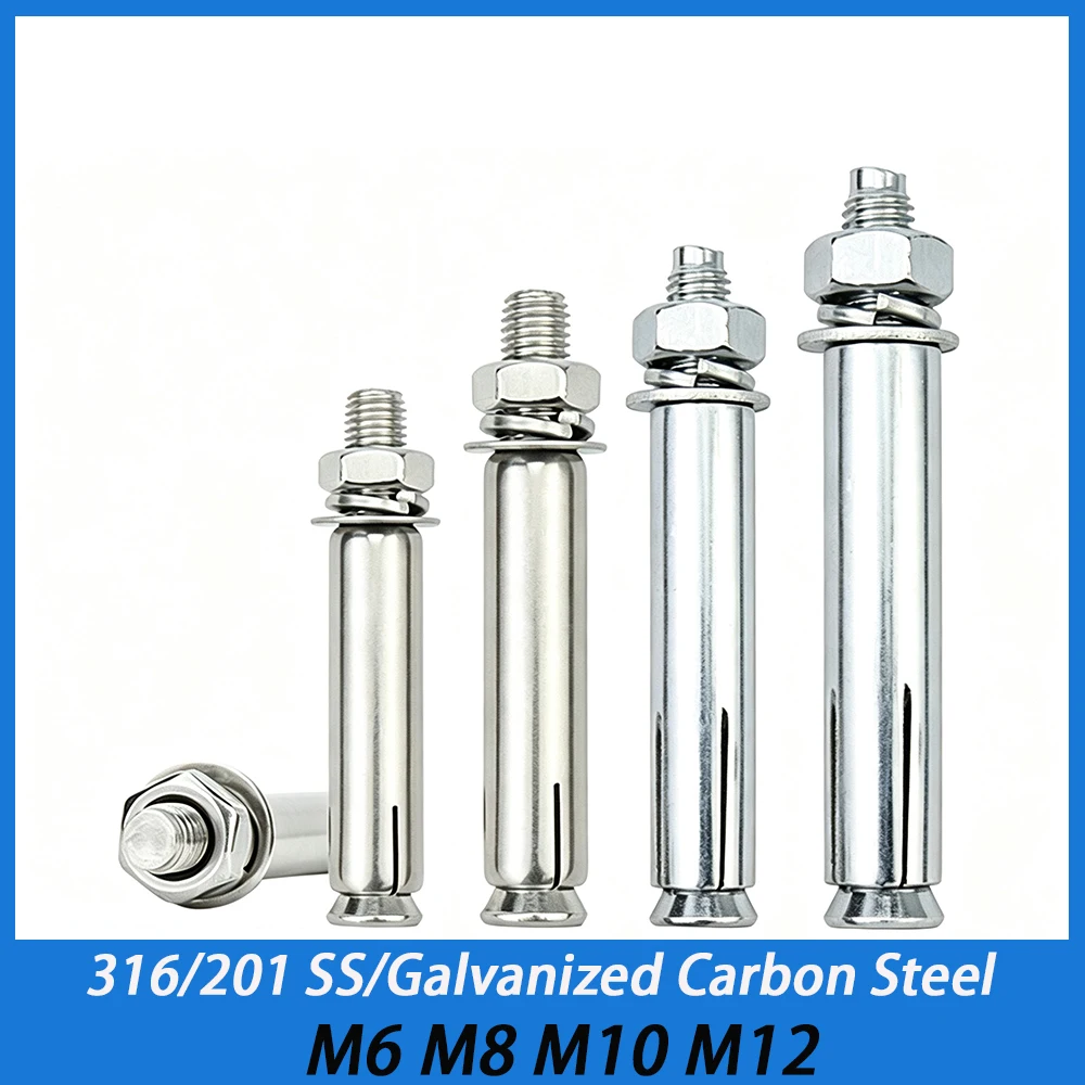 M6 M8 M10 M12 316/201 SS/Galvanized Carbon Steel Internal Expansion Screw Hexagonal Expansion Screw Sleeve Concrete Anchor Bolt