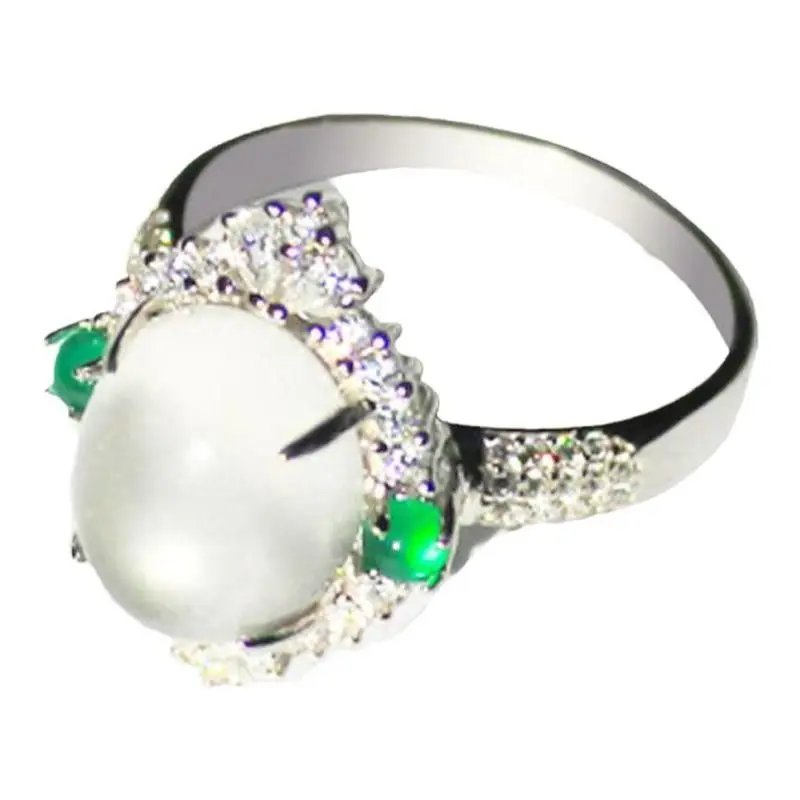 The new original water foam jade water foam glass seed live ring ring is comparable to the new product temperament fashion model