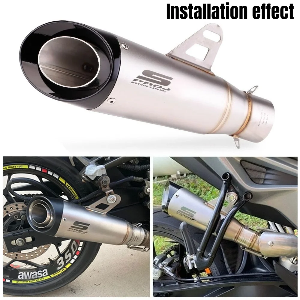 أنبوب كاتم صوت عادم الدراجة النارية SC العالمي مقاس 51 مم، لـ Kawasaki Ninja Z250 Z300 Z400 MT0709 بطبقتين. #3