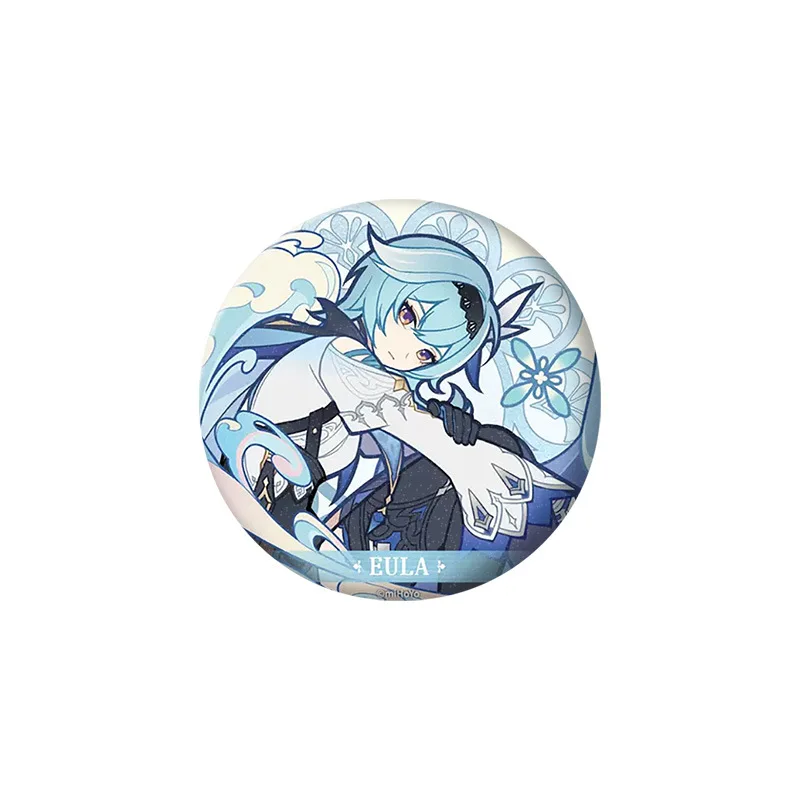 58mm Game Genshin Impact Anime Badge Venti Tighnari Albedo Eula Cosplay Friends Gift Backpacks Pins Decoration Brooch Accesories