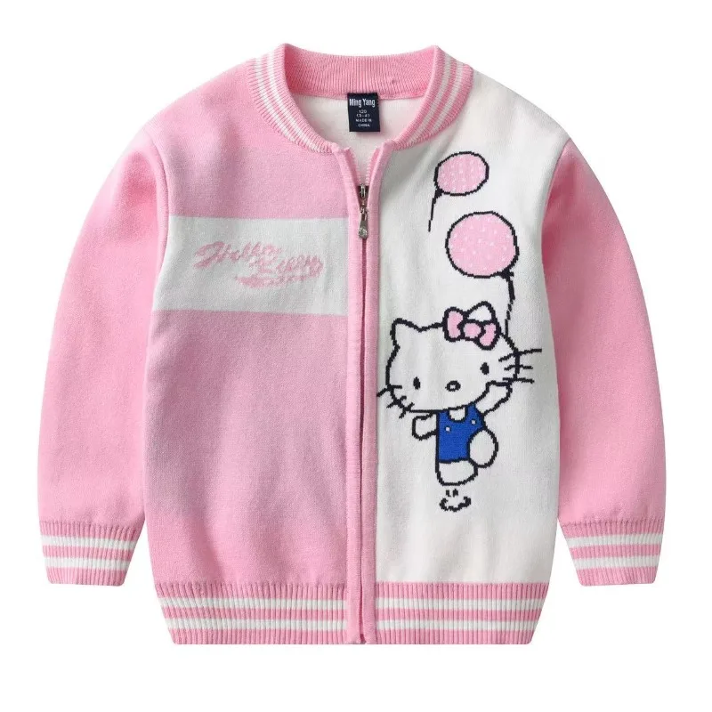 

Sanrio Hello Kitty Jacket Coat Hoodie Men Women Print Sport Baseball Uniforms Motorcycles Warm Coats Cardigan Tops sweater gift
