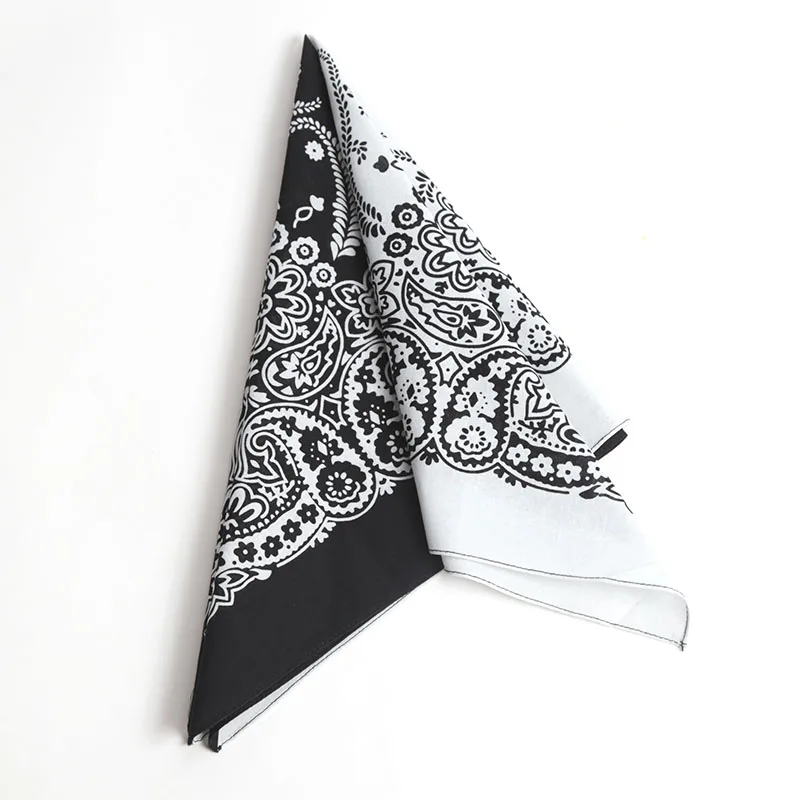 55cm*55cm Fashion Cotton Hip Hop Head Scarf Paisley Square Scarves Headwear Bandanna Hair Band Neck Wrist Wrap Band Accessories image 4