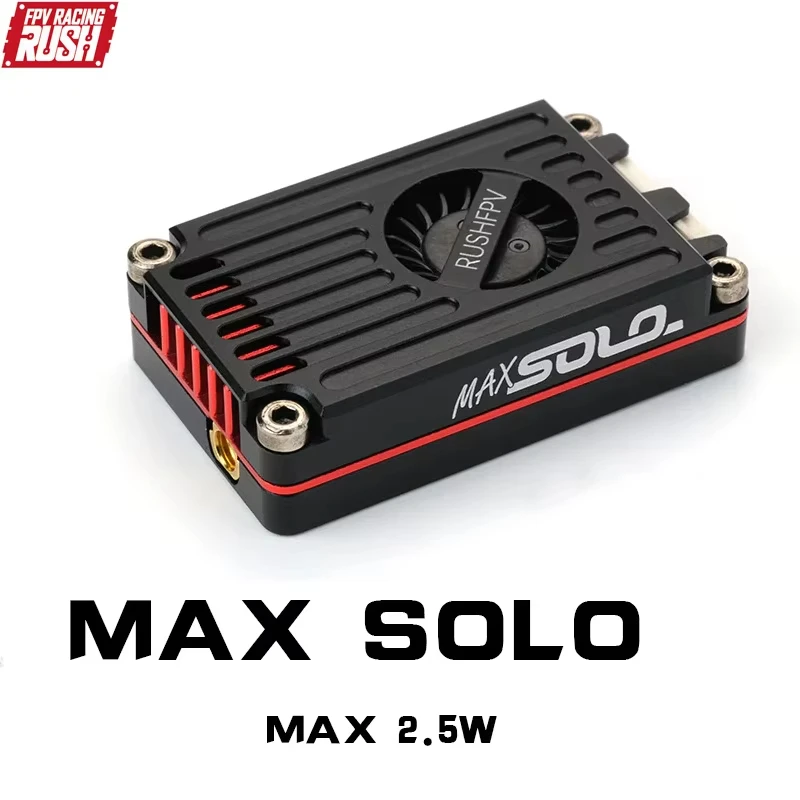 

RUSH TANK MAX SOLO 5.8GHz 2.5W High Power 48CH VTX Video Transmitter with CNC Shell for Long Rang RC FPV Drone