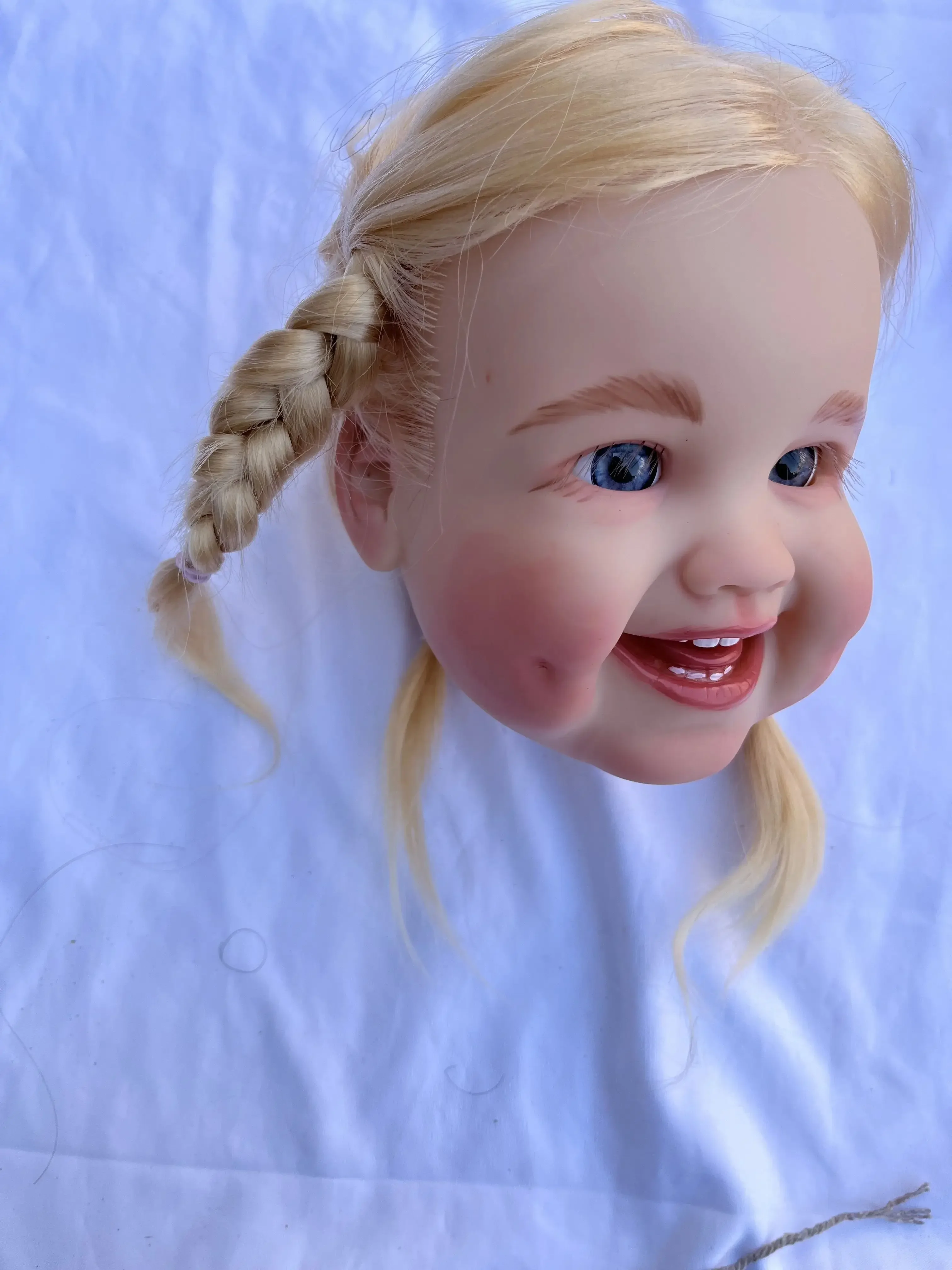 SINO-BB Customizable 32''/80cm Reborn Baby Dimple Art work Hand-Rooted Hair Pianted Kits Real Photos Christmas Gift