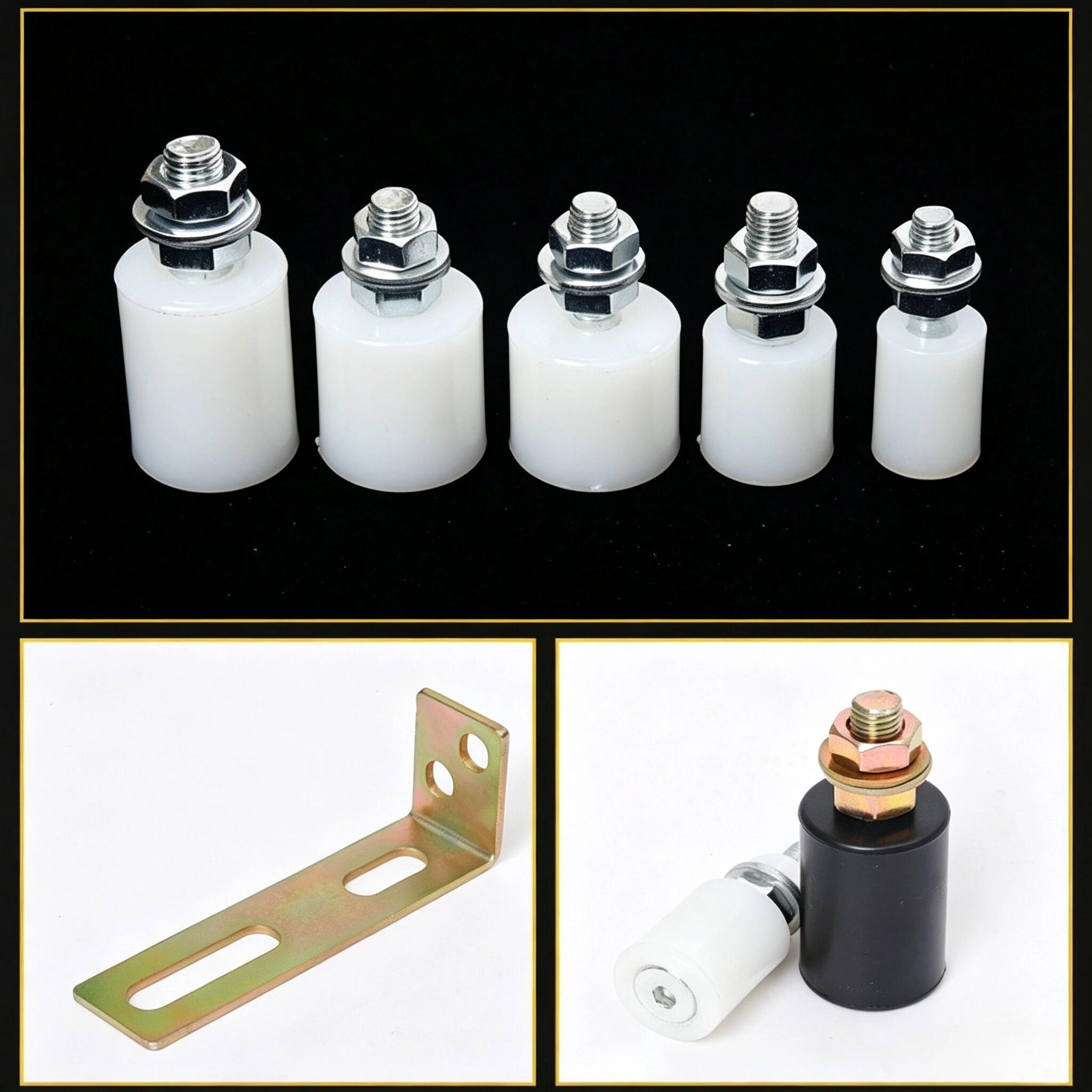 2pcs Nylon bearing pulley courtyard door track guide wheel translation fixed pulley clamp hanging wheel backup wheel NL4048