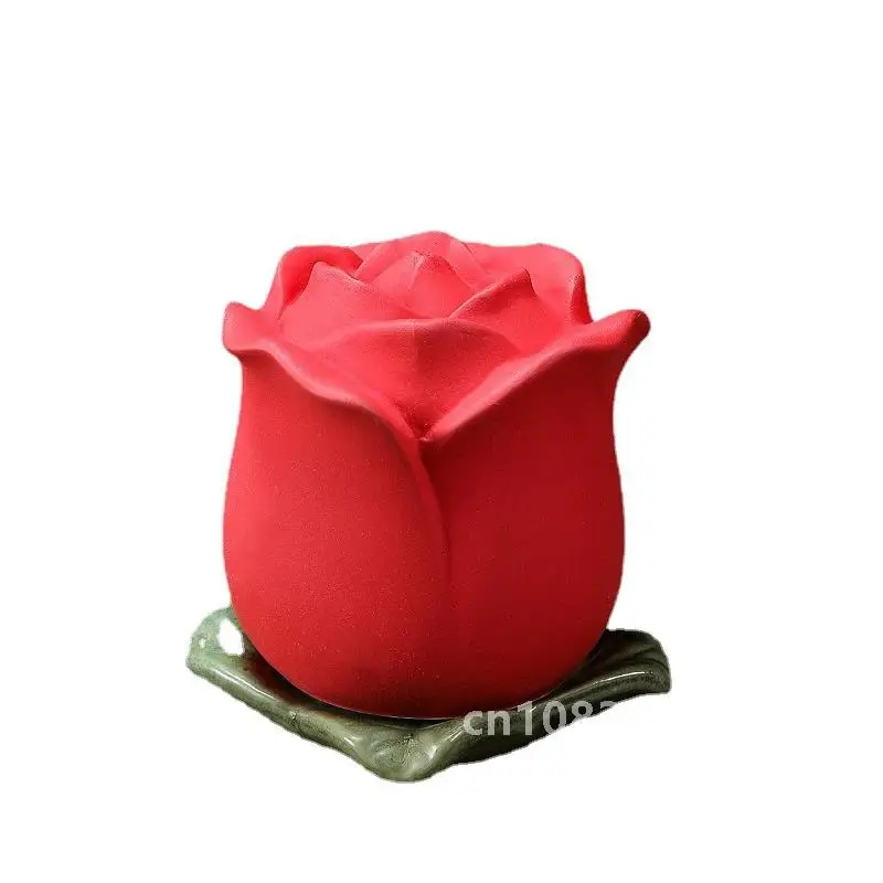 Ceramic Cremation Urns for Human Ashes Small Pet Urns Animal Rose Flower Memorial Funeral Container Cats Memorial Dog Deceased