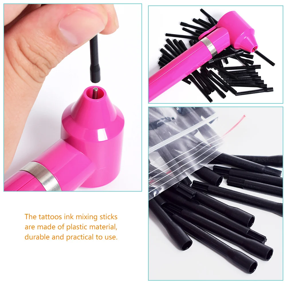 

50Pcs Mixing Stirring Rods for Tattoo Ink Pigment Watercolor Painting Compact Portable Design Safe Hygienic Single Use