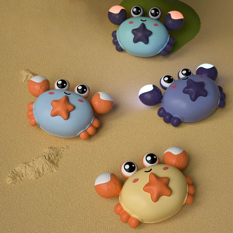 

Children Press-to-Walk Fun Little Crab Toy Fun Educational Sliding Animal Crab With Lights Small Car Toy Gift For Ages 3-6