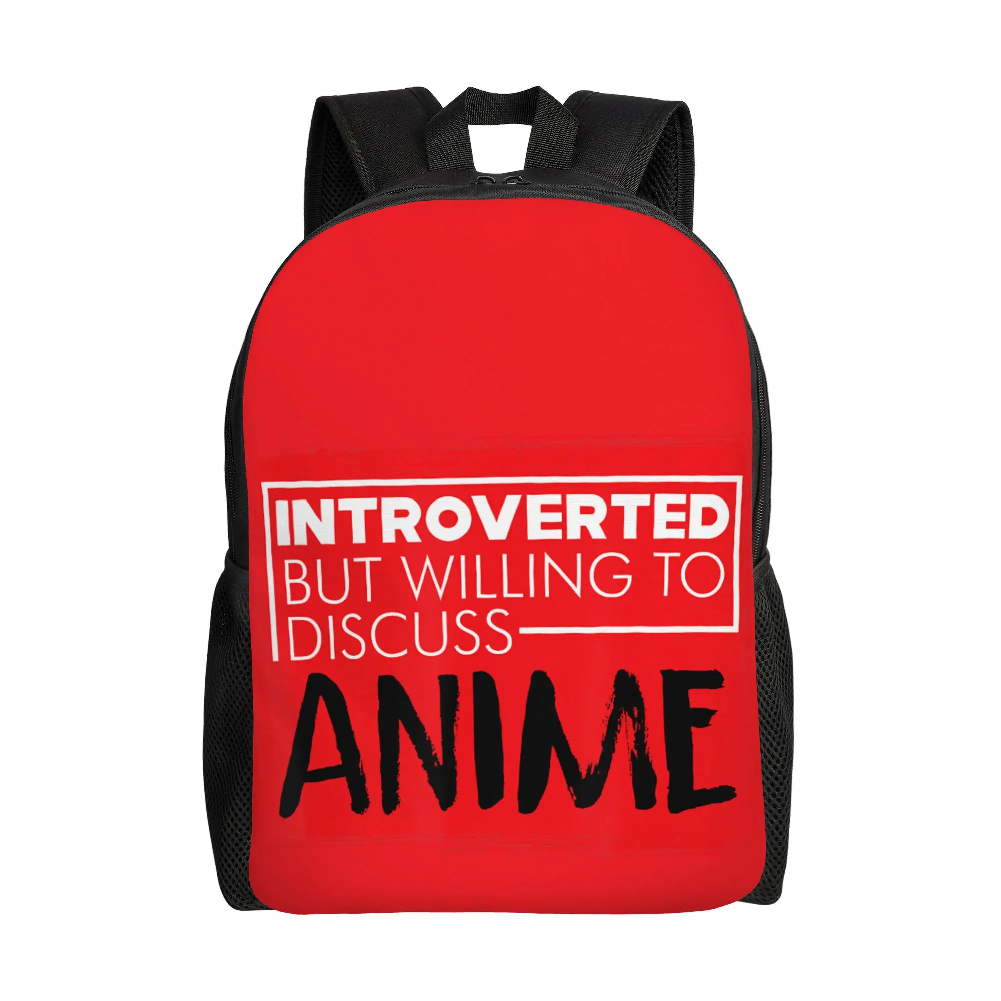 

backpacks Funny Anime Japanese Animation Lovers Pun Quote Men ita bag mochila Portable Hiking Sturdy Shoulder Rucksack