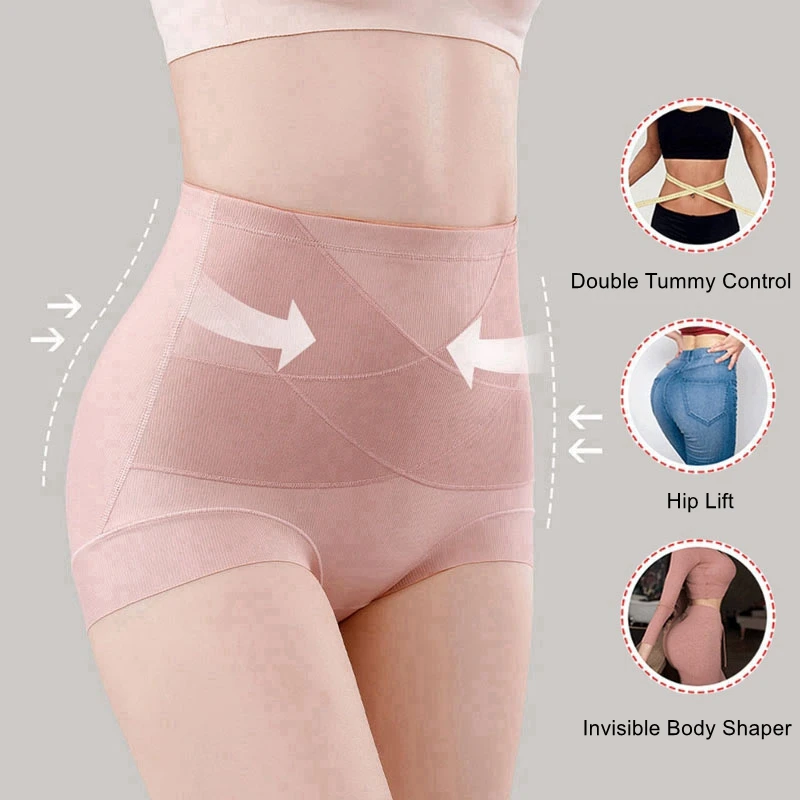 

High Waist Underwear For Women Flat Belly Hip Lift Shaping Panties 7A Antibacterial Postpartum Shaping Panty New