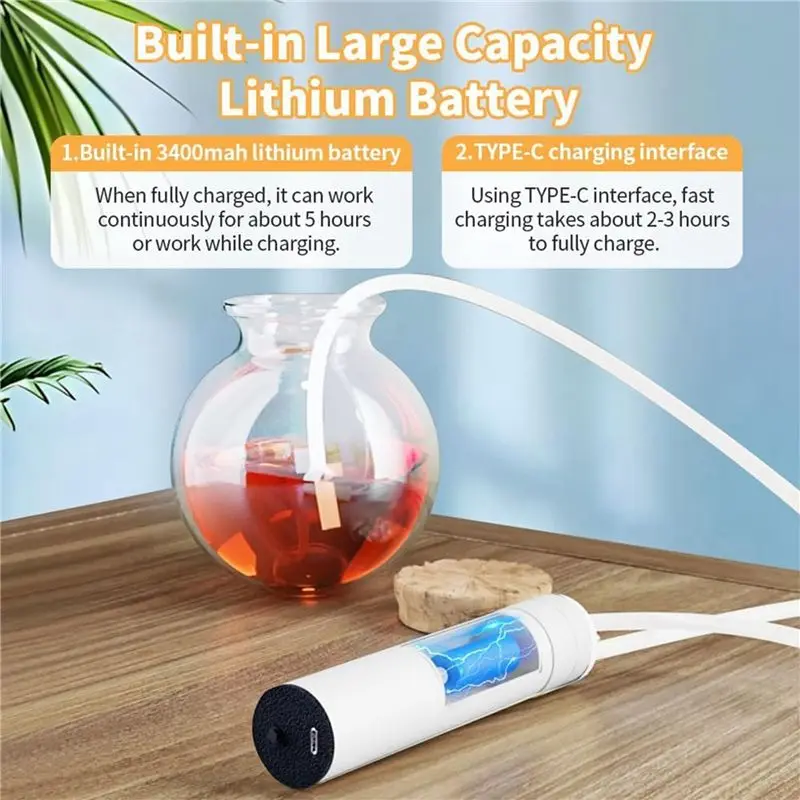 A93E-USB Electric Auto-Siphon Self Priming Pump Beer Transfer Pump Kit For Home Brew Beer, Wine, Mead Kombucha,Coffe