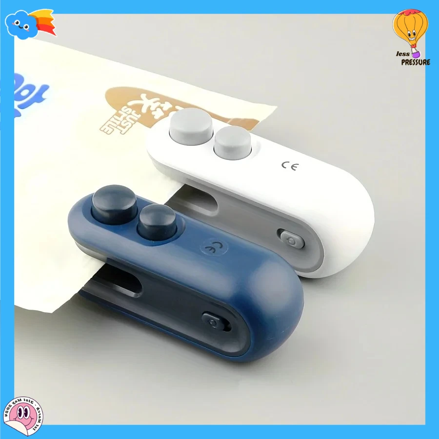 1 sellador magnético de bolsas de aperitivos, sellador portátil con carga USB para patatas fritas, galletas, loncheras, viajes, uso en el hogar y la oficina