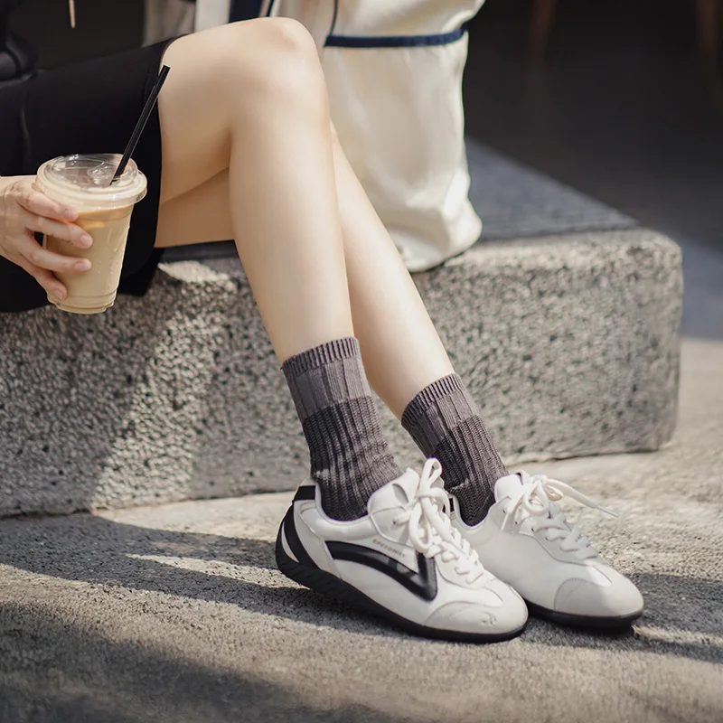 

Maden Vintage Racing Shoes Breathable Patchwork German Trainers Sneakers Thin Sole Casual Lace-Up Sport Unisex Fall Winter Shoes