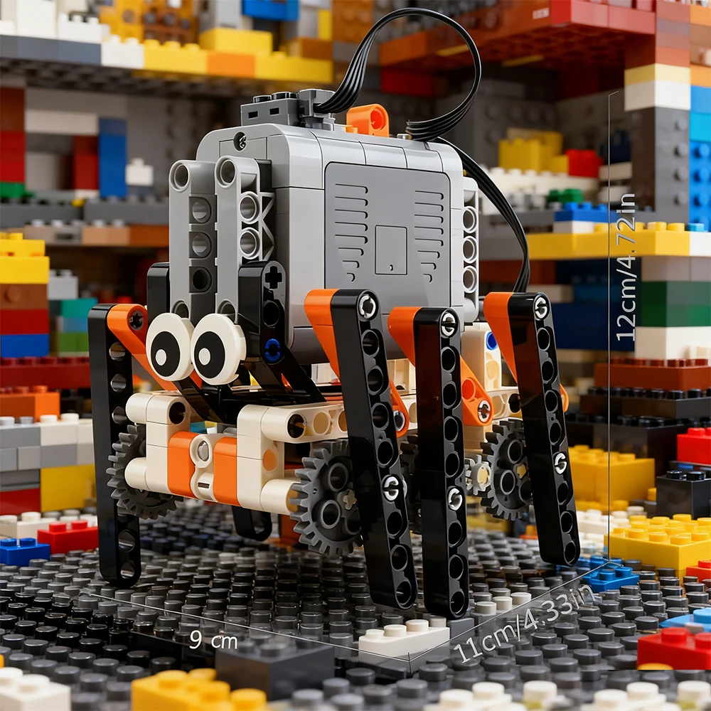 Juego de bloques de construcción de Robot para caminar, tecnología biónica Hexapod, Motor de potencia, educación DIY MOC, juguete de bloques de construcción para niños, regalo
