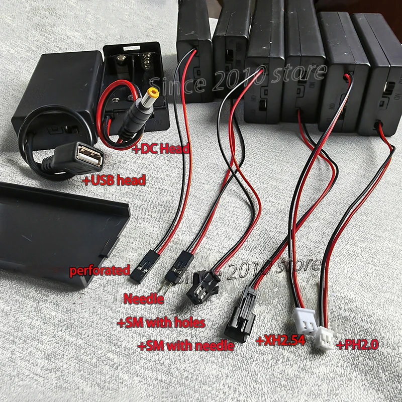 1Piece 2/3/4/6/8 Slots 18650 AA AAA Battery Holder Battery Cartridge Cover With Switch And USB/DC/PH2.0/XH2.54 Power Port DIY