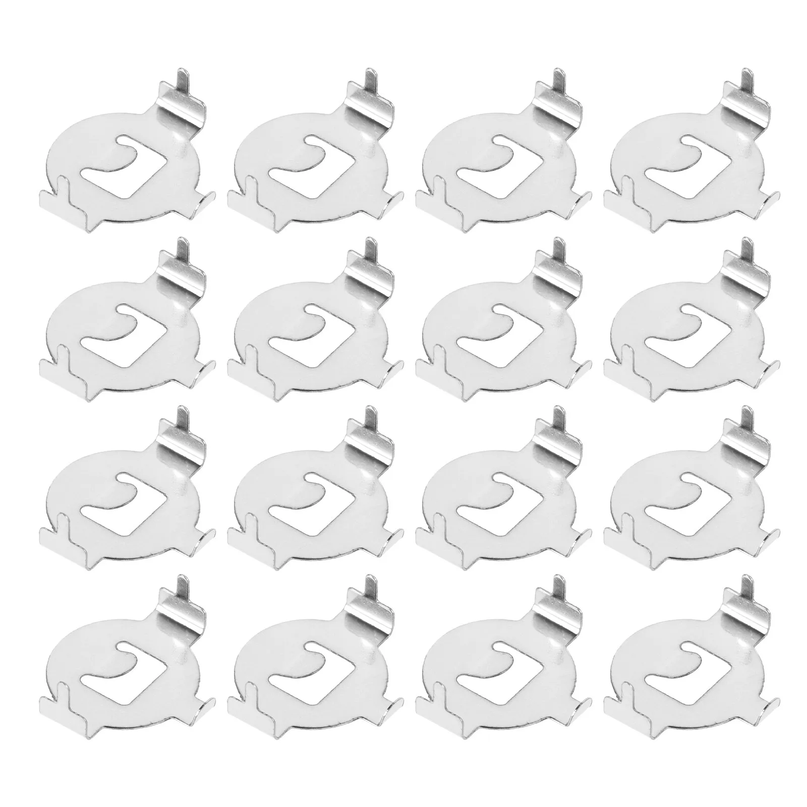 100Pcs Button Battery Holder Metal Contacts Spring Plates Socket Remote Control Small Battery Holders Batteries Storage Case