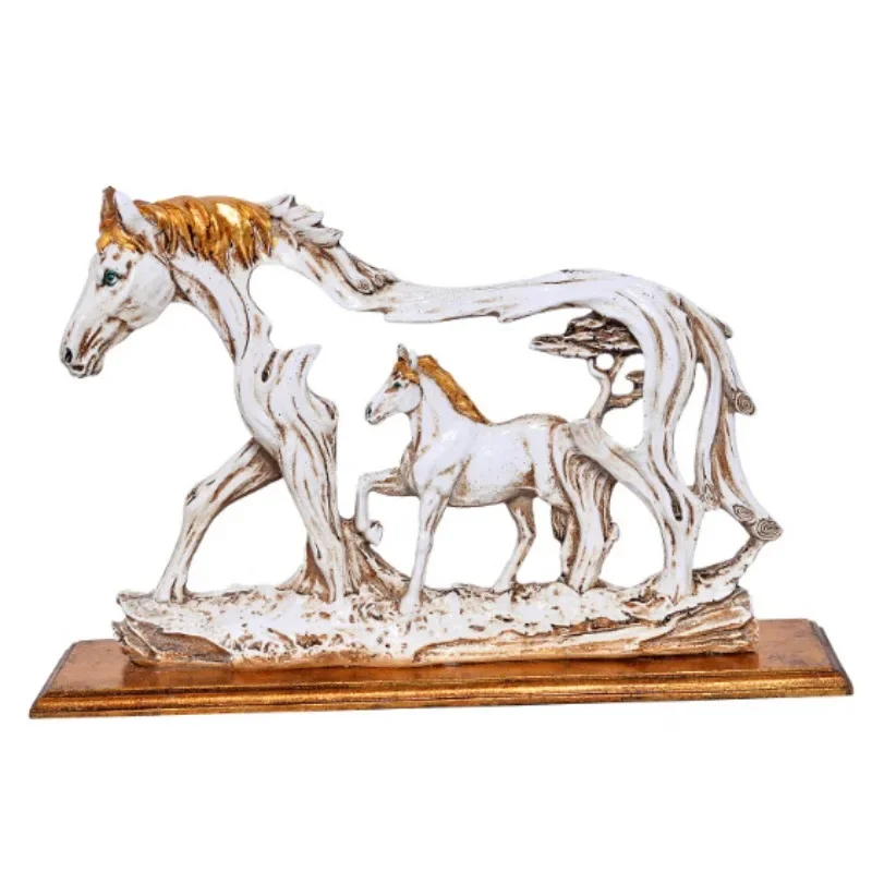 

Galloping Horse Desktop Figurine Gorgeous Artwork Micro Decor Standing Resin Horses Statue Office Desktop Bookshelf Decoration