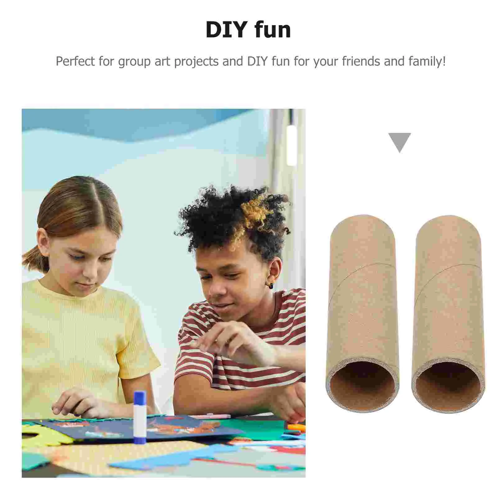 Tubes de papier artisanal en carton, rouleaux ronds de toilette pour bricolage, ensemble en vrac Kraft épais, cylindre petit vide