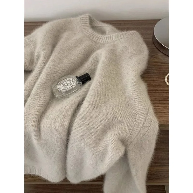 

plus Size 300 Pou Bear Sweater Autumn Winter Loose Lazy Overhead Knitted Top Women's Faion Casual Comfortable Thiened ...