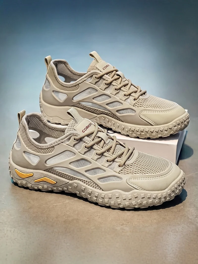 

Men's Summer Thin Mesh Breathable Running Shoes Lightweight Casual Sports Outdoor Anti-slip Wear-resistant Fashion Sneakers