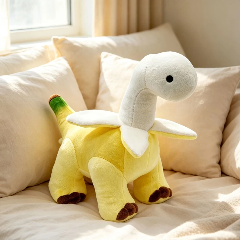 Banana Prehistoric Flying Creature Plush Toy with Soft Short Plush Fabric and Cotton Filling for Comfortable Cuddling, 15UB